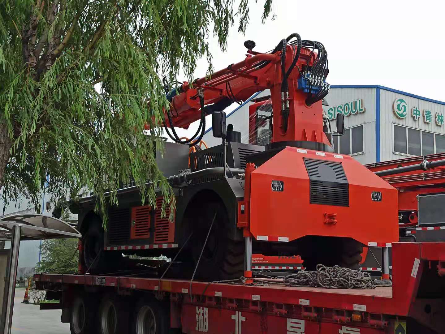 濕噴臺車 青科重工 混凝土泵