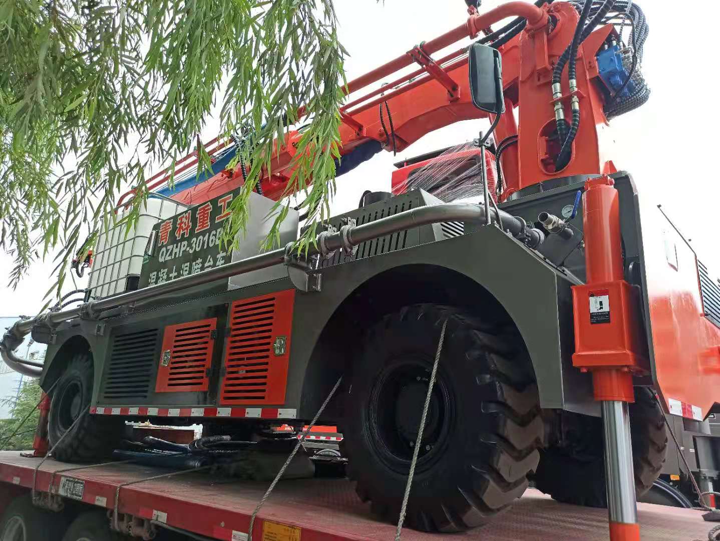 濕噴臺車 青科重工 混凝土泵
